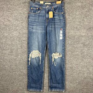 Levi’s women blue denim jeans 27 low pro straight regular (worn once, no tag)